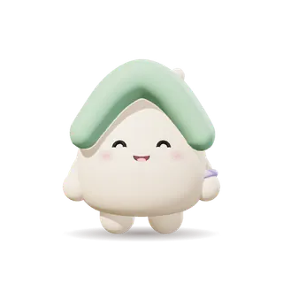 O Dooly, mascote do app, comemorando